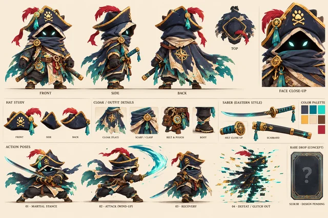 The Nameless One (proposed name), SWASHPAWS concept illustration