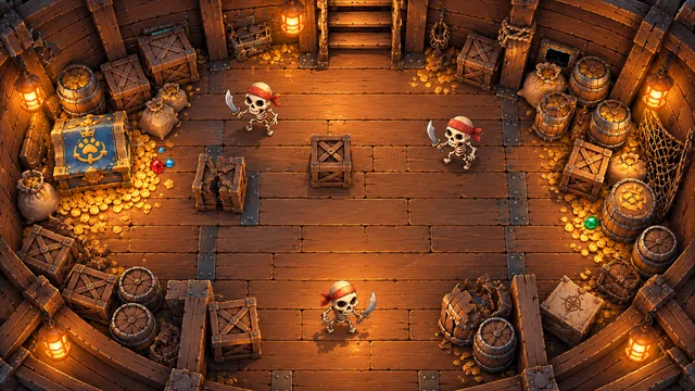 03a · Skiff interior, SWASHPAWS concept illustration