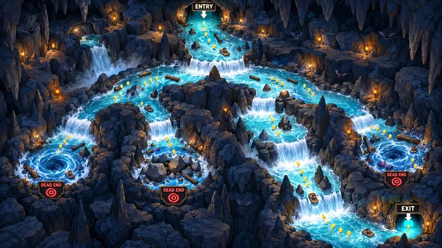 04c · Raging River course, SWASHPAWS concept illustration