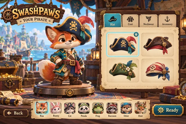 Wardrobe, SWASHPAWS concept illustration